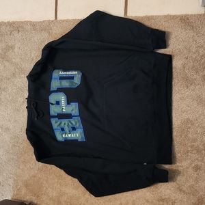 Hawaii Pacific University black hooded sweatshirt
